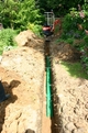 Nibe FTX 203W - der Erwärmetauscher 2 m tief im Garten - KG 2000 Rohr